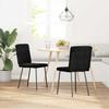VidaXL Dining Chairs Set of 2 Black Velvet 4101192