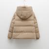 Women's simple solid color hooded down jacket women