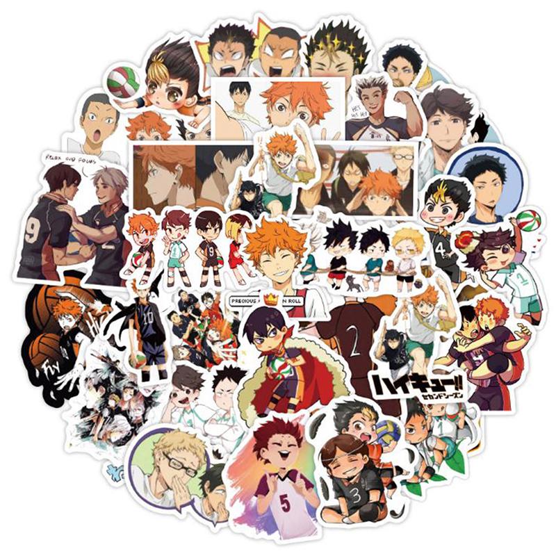 buy 102pcs japanese anime stickers volleyball laptop skateboard luggage guitar decal at affordable prices free shipping real reviews with photos joom