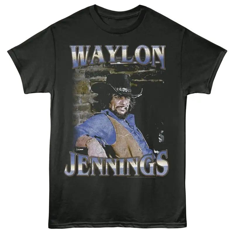 Waylon Jennings T Shirt Adult Faded Brick New Country Music Singer Smoke