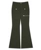 LUVISTRUE Am Nylon Tuck Bootscut Pants(Khaki)