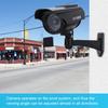 Solar Powered Fake Camera Outdoor CCTV Surveillance Security Camera LED Record(silver)