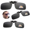 Polarised Clip On Sunglasses Flip Up Square Lens Sun Protection Fishing Cycling