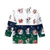 Christmas Children's 3/4 Sleeve Tops Casual  Printed Daily T Shirt Round Neck Pullover Blouse