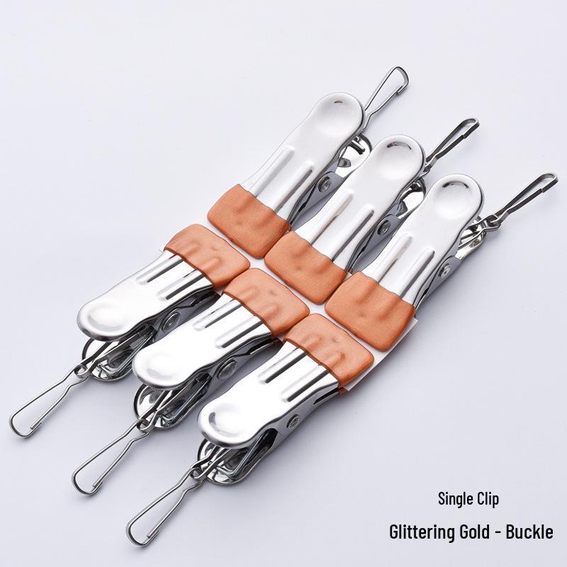 Stainless Steel Rubber-Coated Clips for Clothing & Accessories