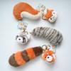 18cm Langer Schwanz Eichhörnchen Waschbär Bär Plüsch Anhänger Kawaii Tiere Flauschige Plüsch Schlüsselanhänger Tasche Auto Handy Hängende Plüsch Schlüsselanhänger