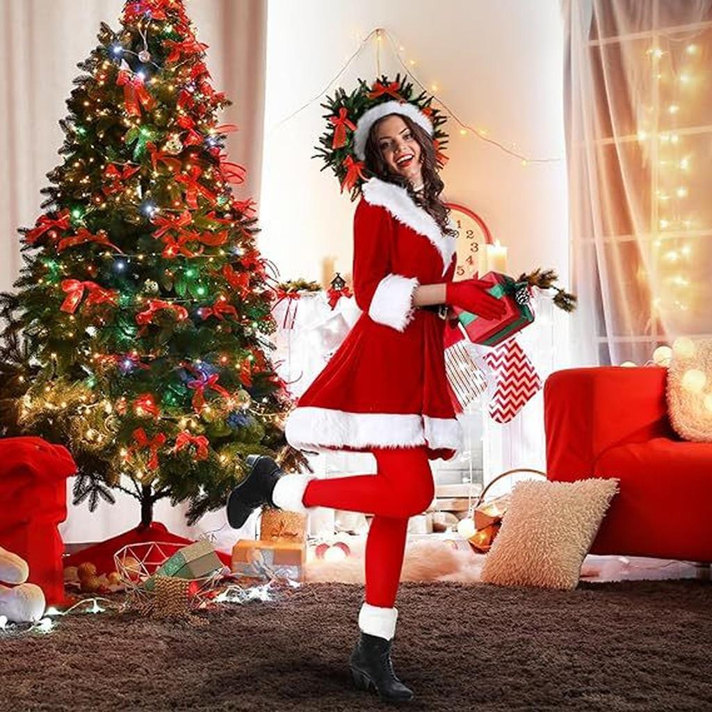 Women's Velvet Party Hooded Performance Dress