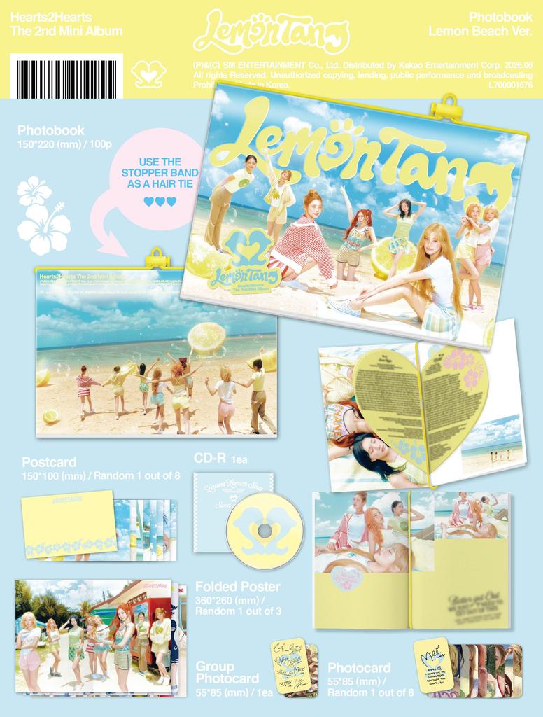 [Pre-order] Hearts2Hearts 2nd Mini [Lemon Tang] Photobook Ver. (LUCKY DRAW)