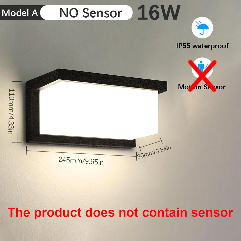 LED Wall Light Motion Sensor Indoor Outdoor AC85-265V ABS Waterproof Led Lights Home Appliance For Garden Living Room Decoration
