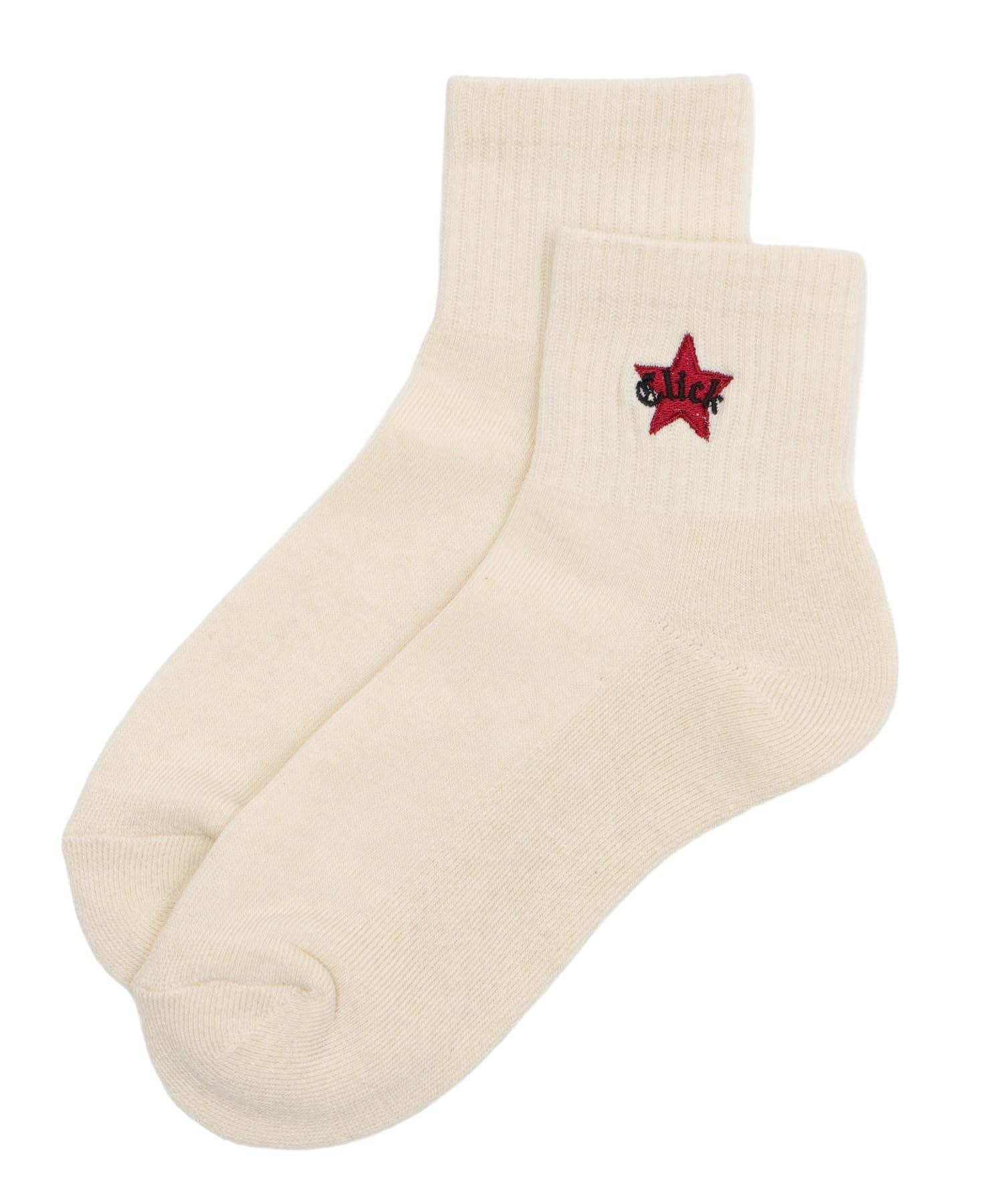

WEGO Star Embroidered Ankle Pile Sizes White Ivory Women s Socks, 23-25cm,