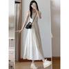 Elegant Polka Dot Puff Sleeve Dress: Slim Waist, Loose A-Line, Korean College Style
