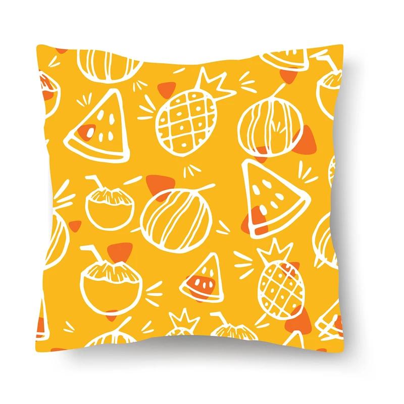 Nordic Floral Print Pillowcase 45x45CM Sofa Office Seat Car Cushion Cover Creative Ornament Bedroom Room Home Decoration