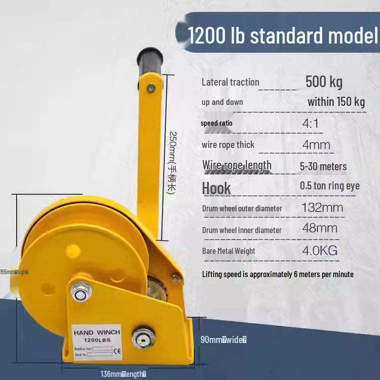 Obousměrný samoblokující ruční naviják: Kompaktní ruční kladkostroj a přenosný jeřáb