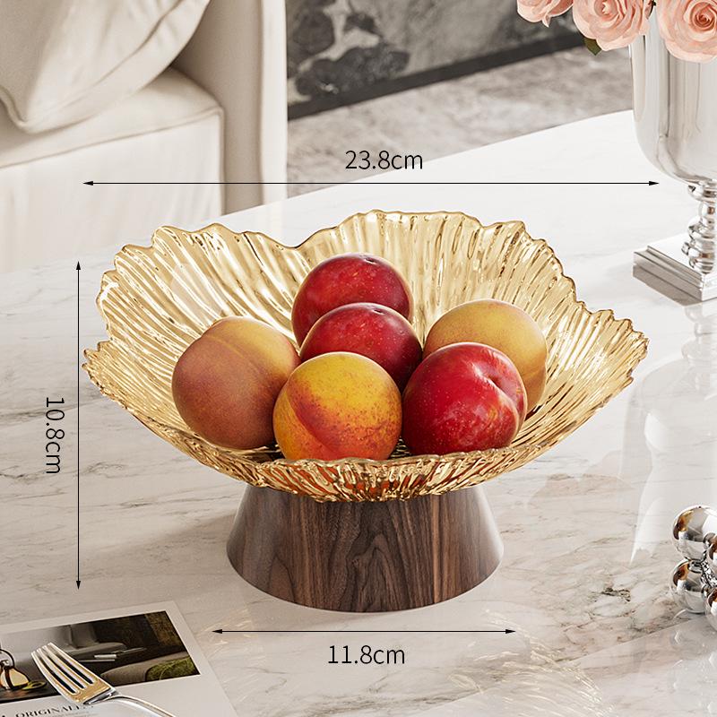 Elegant Crystal Petal Footed Fruit Bowl for Living Room