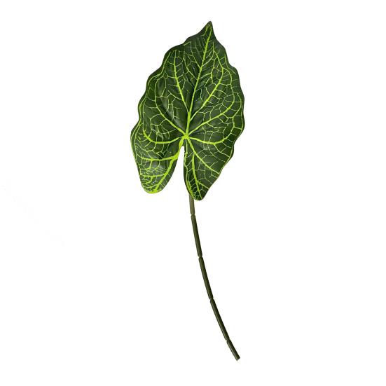 Artificial Alocasia Leaf Faux Greenery Plants Stem Realistic Fake Tropical Leaves for DIY Wedding Centerpiece Flower Arrangement Home Vase Decor