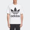 Adidas Originals Trefoil Casual Print Crew Neck T-Shirt Men Tops White CW1212
