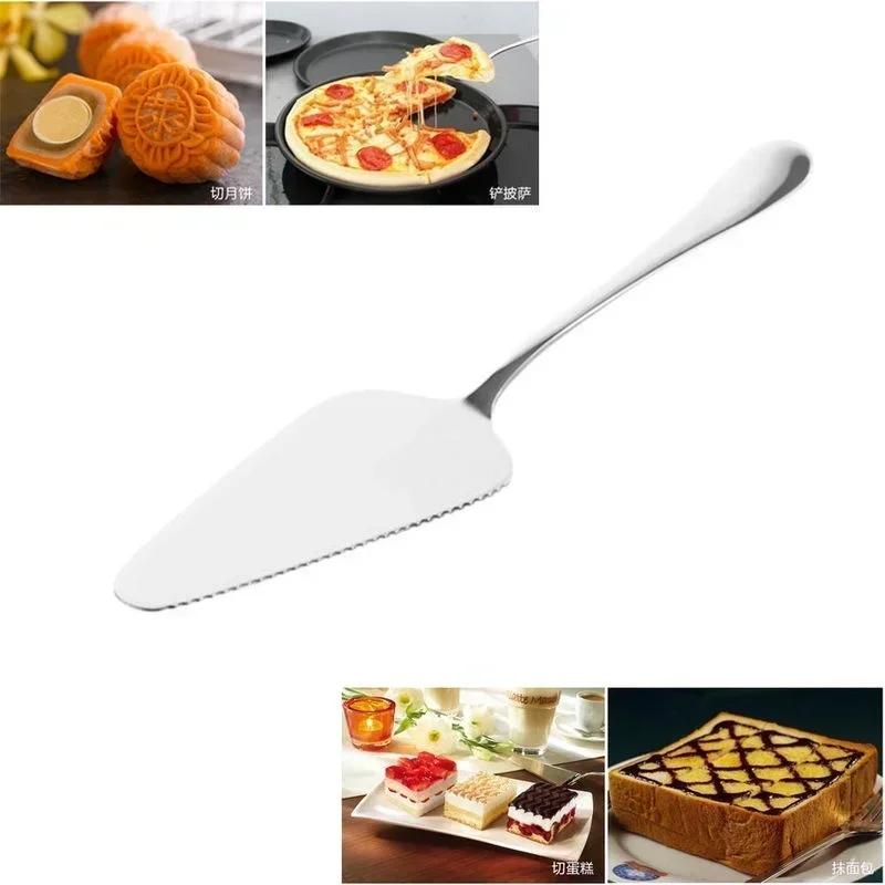 Colorful Stainless Steel Cake Shovel Knife Pie Pizza Cheese Server Cake Divider Knives Baking Convenient Kitchen Tool Accessory