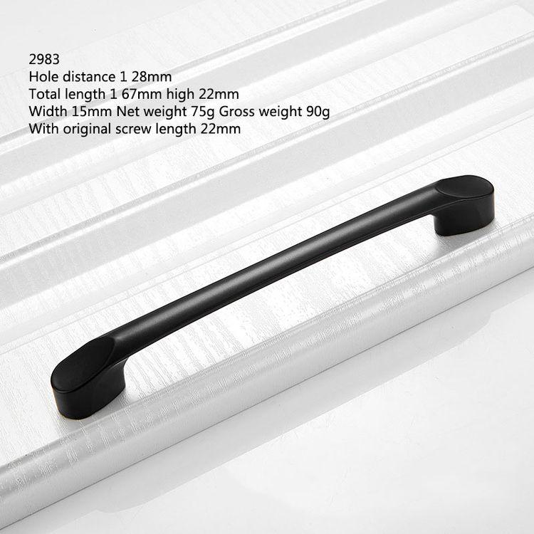 Black Handle American Style Modern Pull Antique Handles and Knobs Drawer Furniture Kitchen Cabinet
