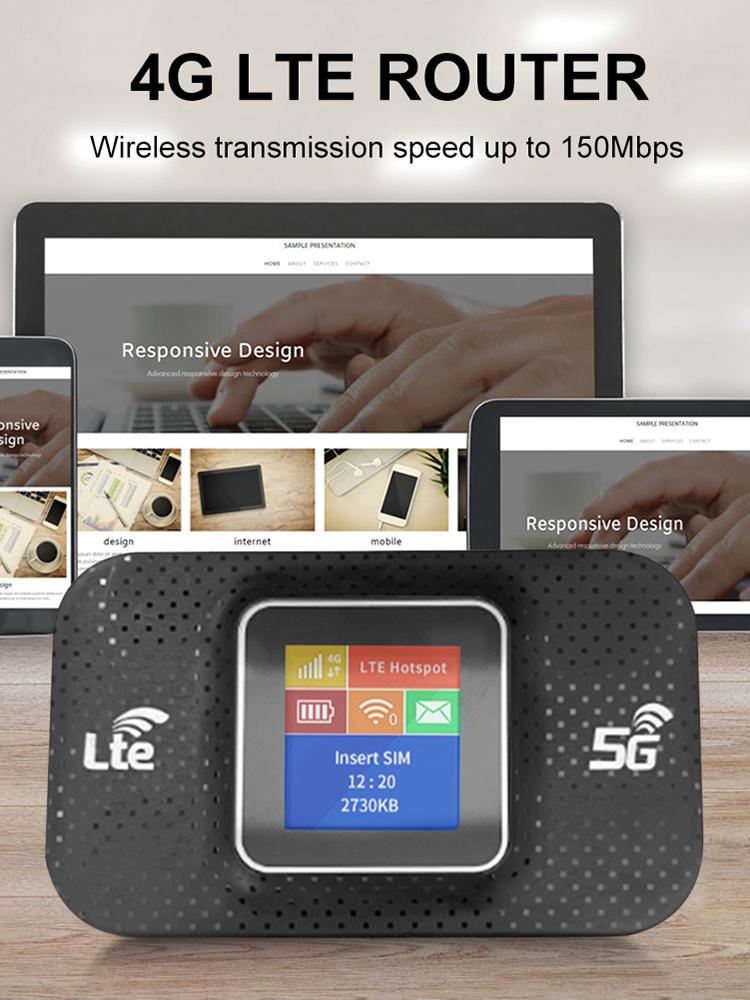 4G Lte WIFI Router Sim Card Slot Wireless Portable Router 3650mAh Unlock Modem 150Mbps Mini Outdoor Hotspot WIFI Hotpot for Car