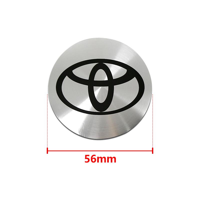 Toyota 56 MM Nakładka na środek piasty koła samochodowego Aluminiowe Metalowe Naklejki z Logo Do Rav4 Corolla Camry Aqua Yaris Cross Auris TRD Prius Chr GR
