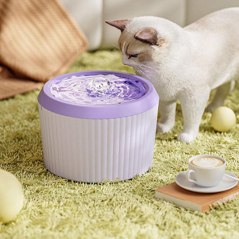 3L Pet Water Fountain Automatic Multiple Filtration Cat Water Dispenser with LED Light Silent USB Dog Drinker Anti-Dry Cat Bowl