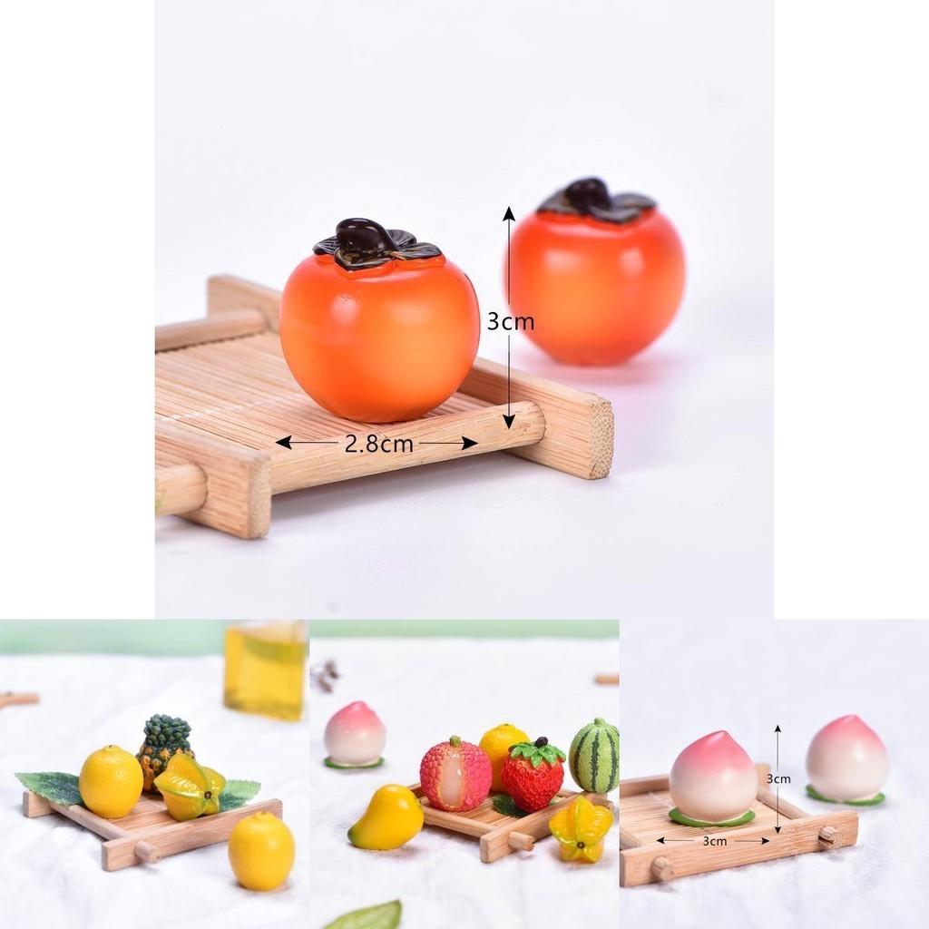 Adorable Cartoon Resin Miniature Fruits For Diy Decor And Craft Projects