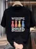 Black "Weekends Are For Board Games" Graphic T-shirt - Casual Crew Neck