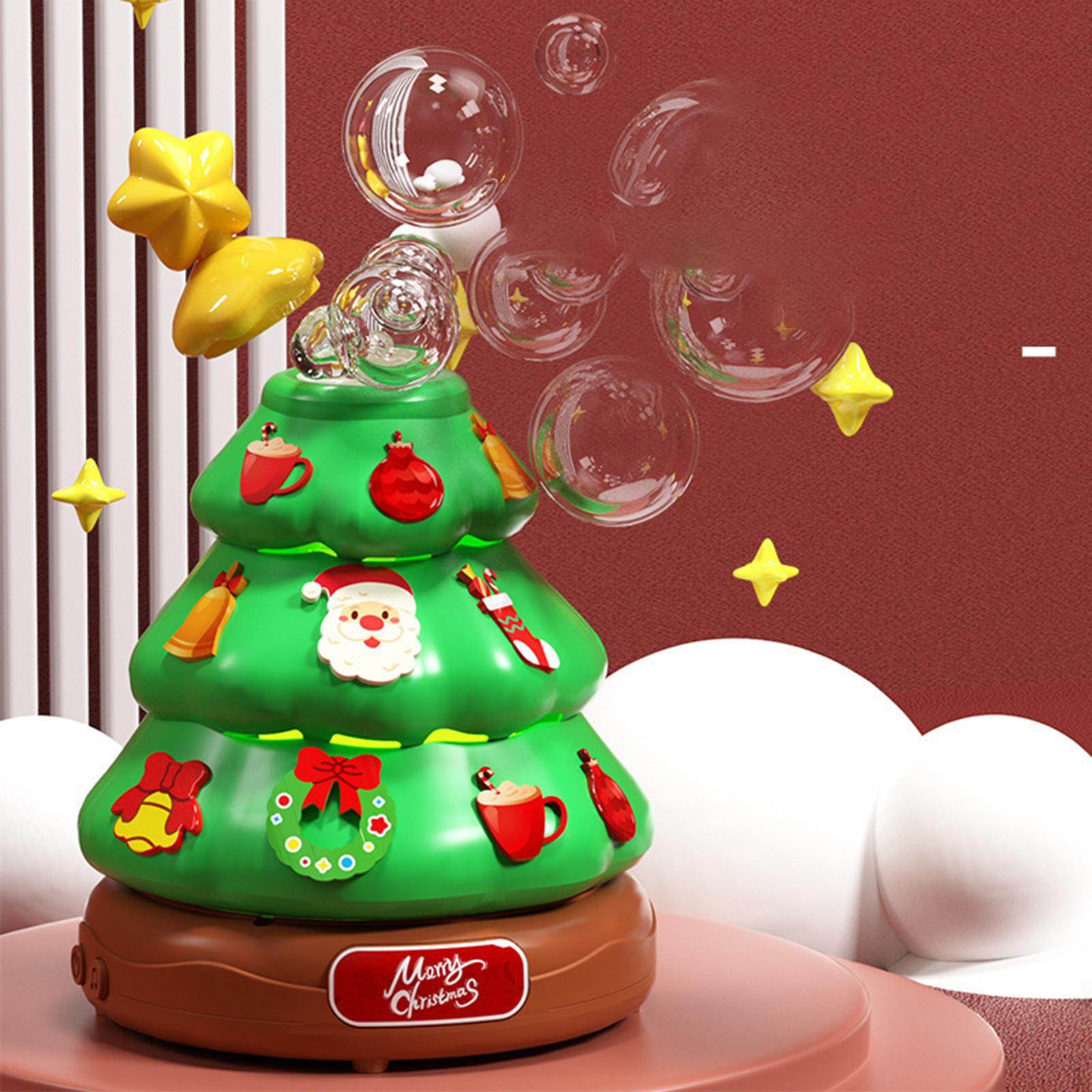 

Christmas Tree Bubble Machine with Light for Year Birthday Gift Festival