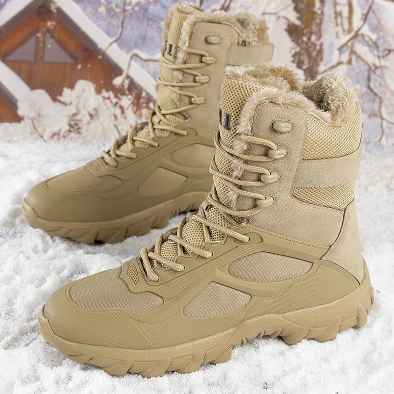 

Men s Plus Size High-Top Military Combat Boots for Outdoor Snow Hiking 39