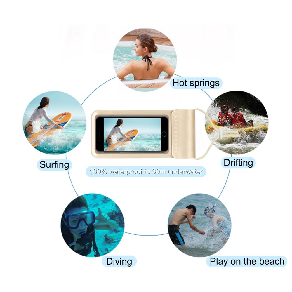 Universal Transparent Diving Swimming Phone Case Waterproof Phone Pouch Underwater Phone Sealed Bag