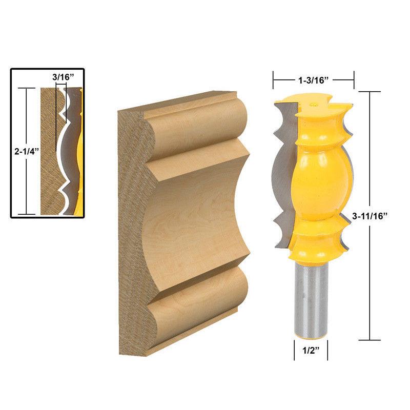 1/2 Handle High-End Set, Armrest Knife, Ceiling Line Knife, Skirting Line Knife, Line Knife, Woodworking Milling Cutter, Engraving Machine Cutter
