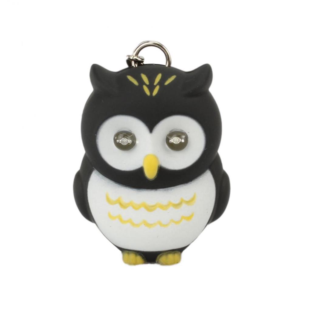 Fashion Cute Owl LED Eye Keychain with Sound Christmas Children Creative Gift