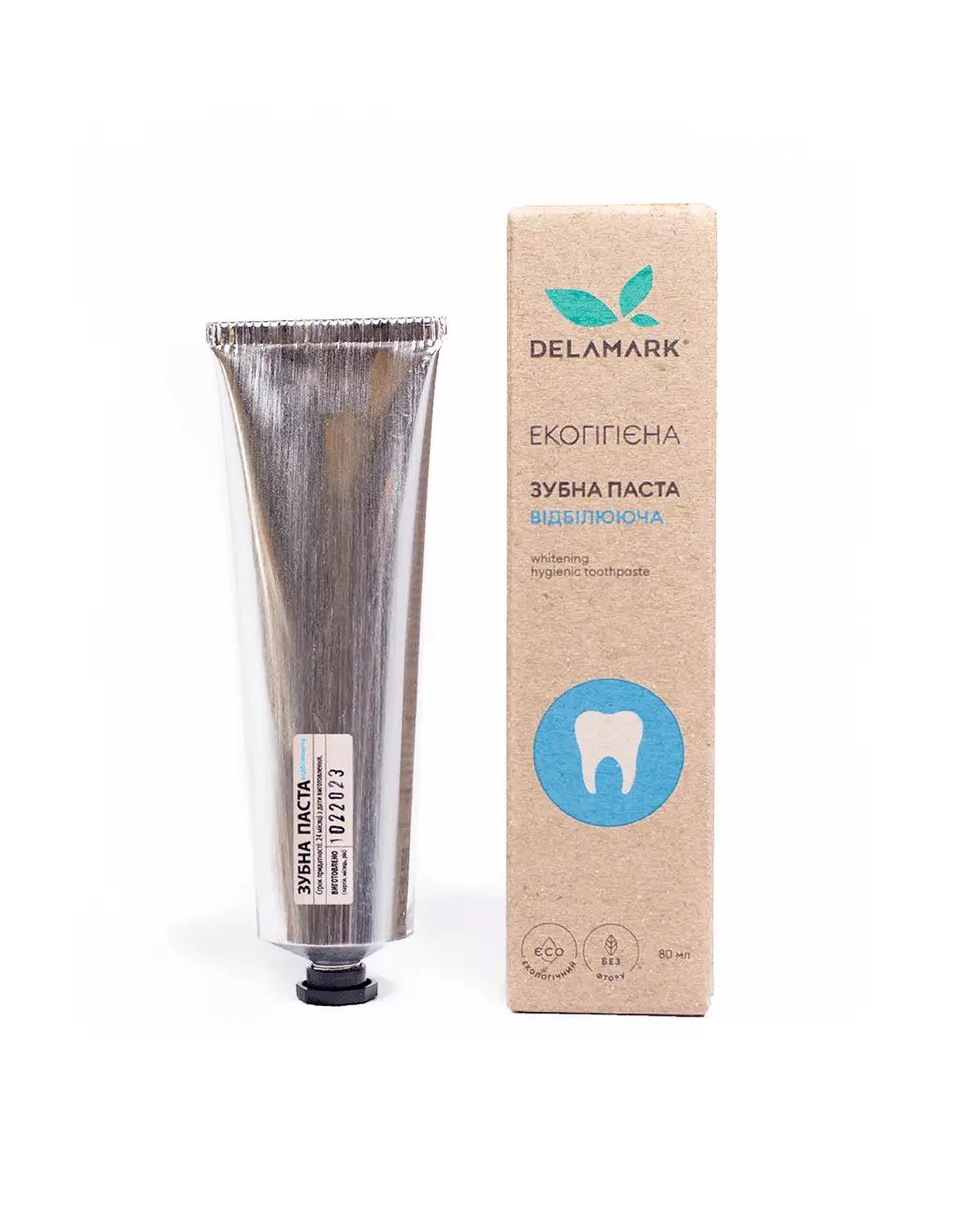 

Зубна паста De La Mark, що відбілює, 80 мл