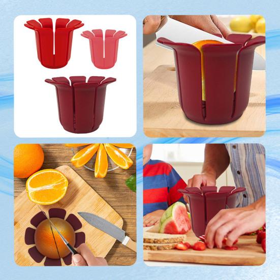 Fruit Slicer Cup Strawberry Banana Grape Slicer Egg Cutter Large Capacity Kitchen Gadget for Salads Cakes Platters