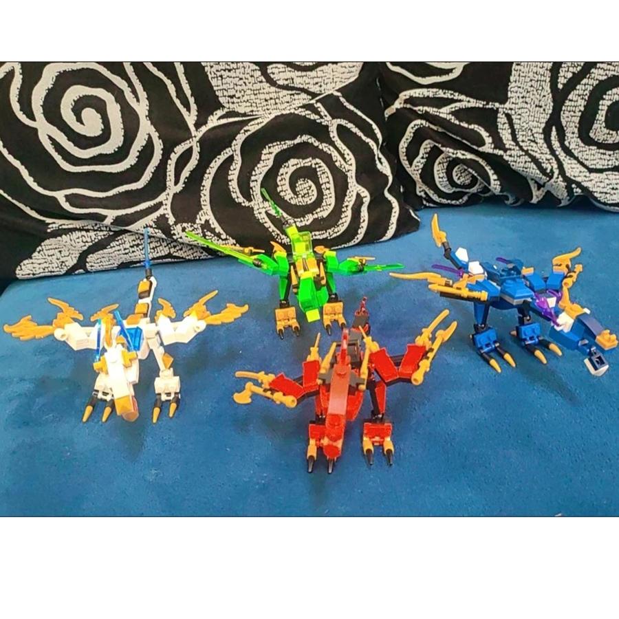 4 blocs de construction de dragon ninja fantôme de style mini figurines kit de briques modèle de film classique jouets pour enfants garçons pour enfants