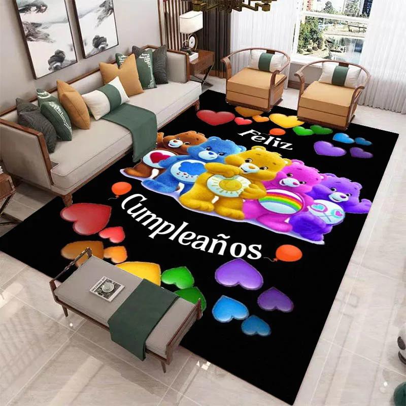 MINISO Cute C-Care Bears Printed Carpet Kitchen Mats Non -slip Carpet Outdoor Carpets Area Rug Bedroom Decor Birthday Gift