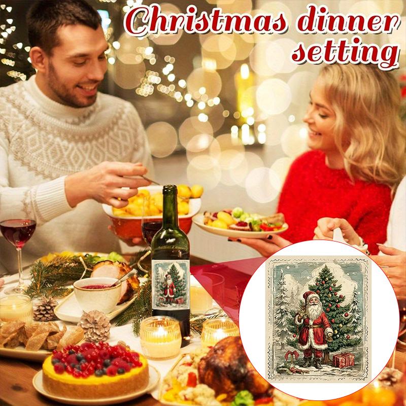 Christmas Christmas Decorations Vintage Xmas Sticker Christmas Atmosphere Classic Theme Gift Wrapping 10cm