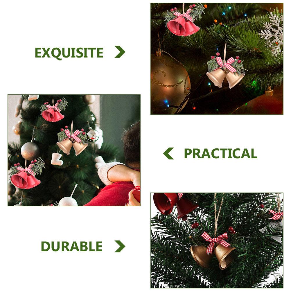 

6Pcs Christmas Bell Ornament Hanging Decoration for Tree Door Wall Window Porch Warm Festive Atmosphere Christmas Decor Xmas other