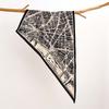 Retro Cotton and Linen Feel Triangular Silk Scarf Women's Four-season Versatile Neck Protection Scarf Headscarf Commuting Accessories Scarf
