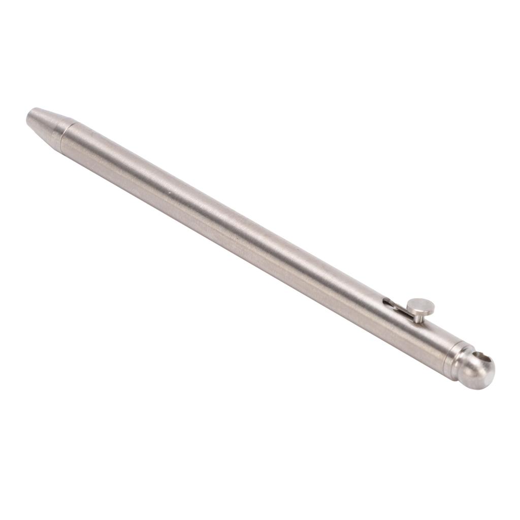Mini Keychain Pen 0.5mm Tip Ti Alloy Portable Writing Ballpoint Pen with Black Refills