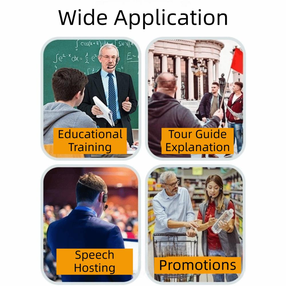 2 in 1 Headset Microphone 2.4G Voice Amplifier Mic Wireless Microphone  Meeting