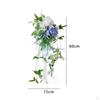 Chair Back Flower Rose Floral with Leaves and Ribbons for Ceremony Backdrop Decor