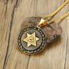New Product of Gods Eye Golden Mens European and American Style Neck Dendrock Pendant