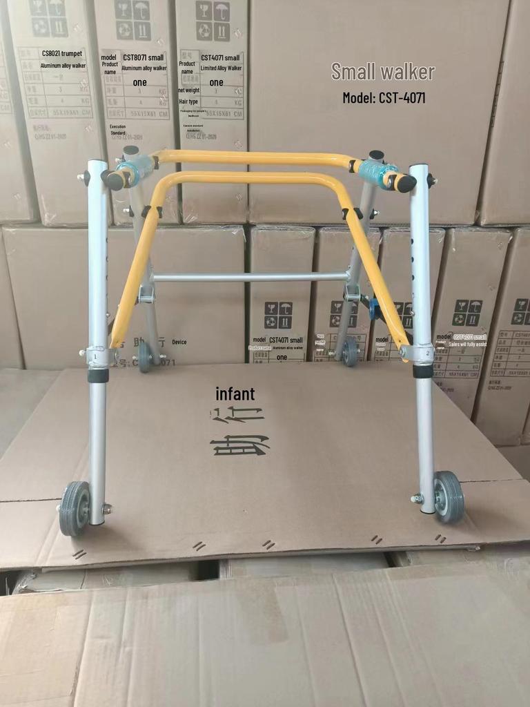 Four-Wheel Children's Walker for Lower Limb Rehabilitation