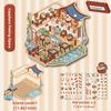 1-10Sets 3D Sticker Set Cartoon Diorama for Journal Scrapbooking Red Xiaohongshu DIY Craft ASMR Relaxation Miniature House Scene