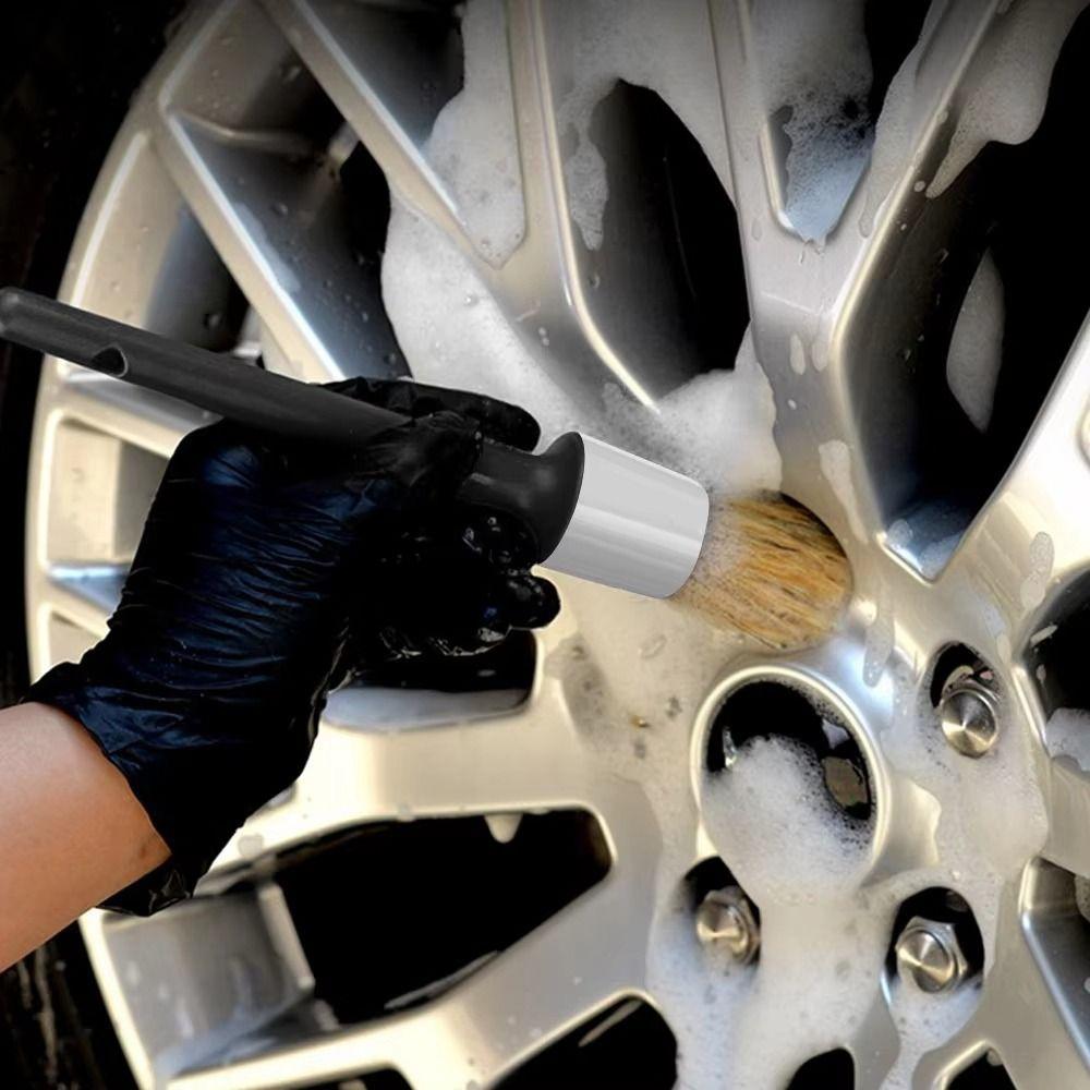 3Pcs/Set Boar Hair Car Wash Brush Exterior Interior Detail Bristle Brushes  Auto Detail Tools