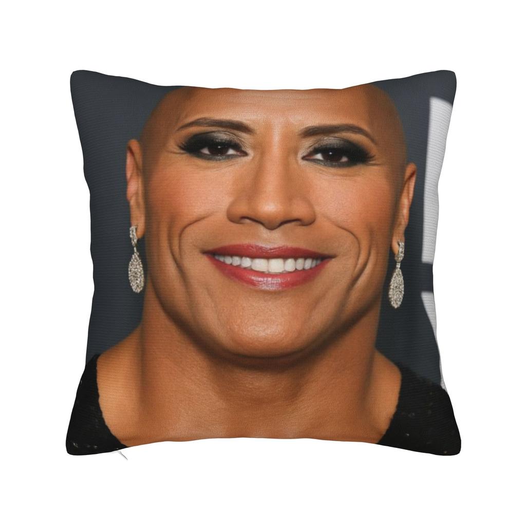 Domácí dekorace Kamenná tvář D-Dwayne vtipný meme Povlak na polštář Doplňky Potahy na polštáře Čtvercové Více velikostí