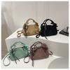 Vintage Solid Color Suede Shoulder Bags for Women Versatile Ladies Crossbody Bag Lightweight Portable Female Handbags Small Tote