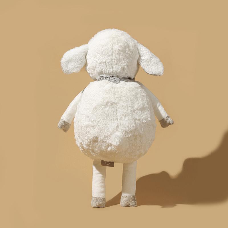 New White Scarf Sheep Doll Animal Plush Toys Creative Ins Small Fresh Baby Soothing Sleep Plush Toys Children's Birthday Gifts