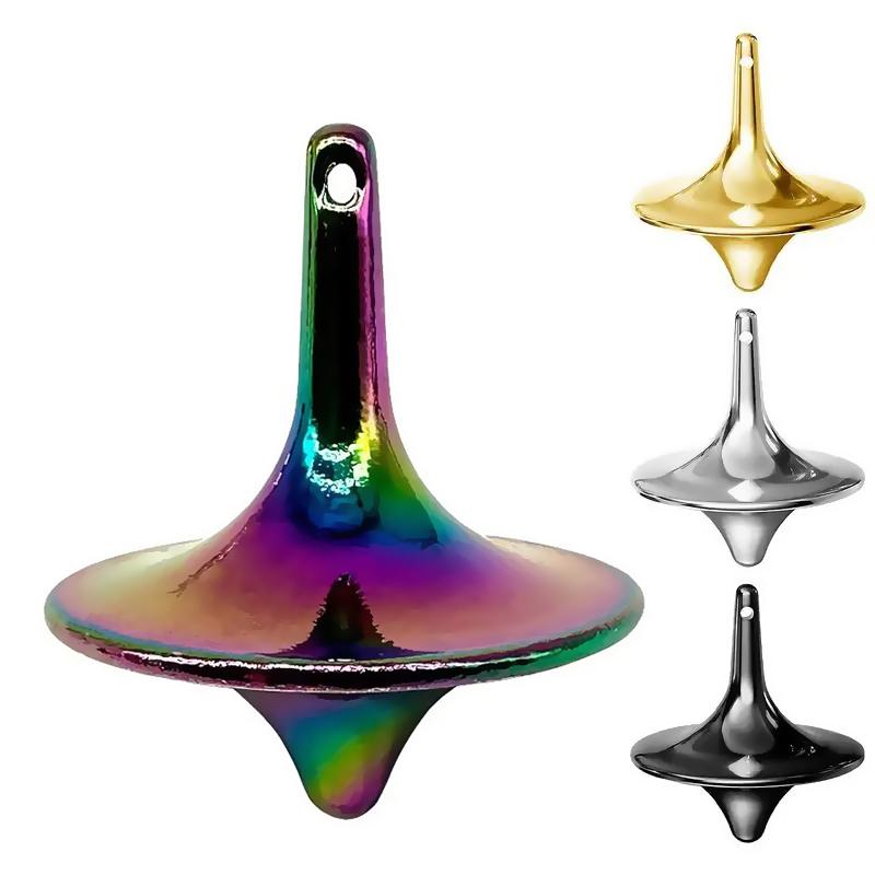 Movie Totem Metal Gyro Silvery Hand Spinning Top Fingertips Small Cyclone Gyroscope Anti Stress Fidget Toys For Adult Gifts